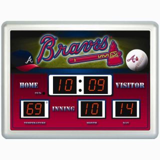 Atlanta Braves MLB Baseball Scoreboard Digital Wall Clock w 