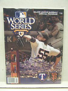 2010 Baseball World Series Game Program Book San Francisco on Cover 