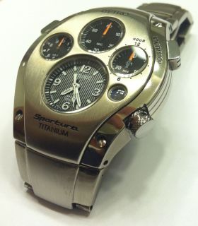 RARE Seiko SLQ009 Titanium Sportura Kinetic Chronograph Cal 9T82 Watch 