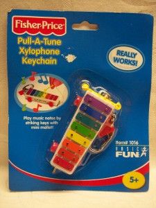 2001 Mattel Basic Fun Fisher Price Miniature Xylophone Keychain Toy 