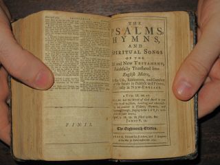 1741 BAY PSALMS New England BASKETT Holy Bible 1750 ANTIQUE Colonial 