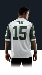    Jets Tim Tebow Mens Football Away Game Jersey 479396_107_B_BODY