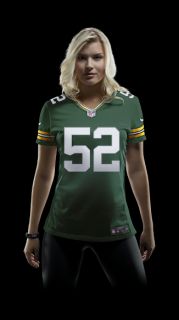 NFL Green Bay Packers (Clay Matthews) Womens Football Home Limited 