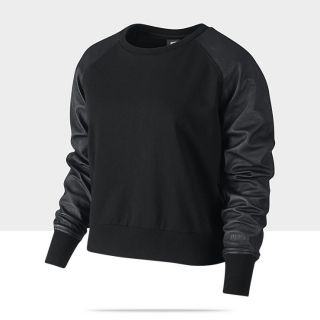Nike Leather Sleeve Womens Sweatshirt 459612_010_A