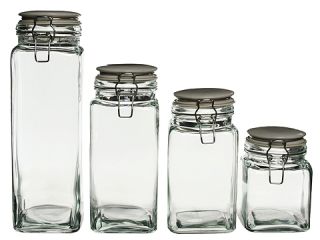 Highbury Cresta Quadra Storage Jars Set of 4    