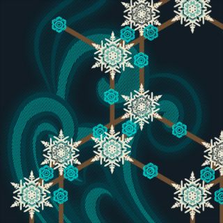 Ice has a hexagonal crystal structure , which is ultimately whats 