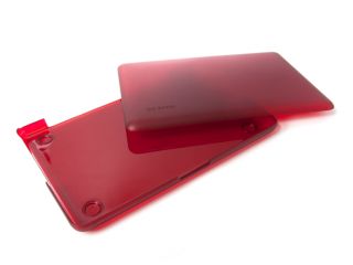   RD V2 SeeThru Satin V2 Case for 13 MacBook White Unibody Laptop, Red