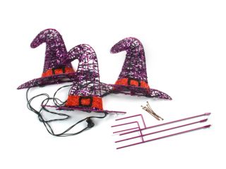 Good Tidings CIT90426 6 Halloween 3 Pack Glittering Witches Hats 