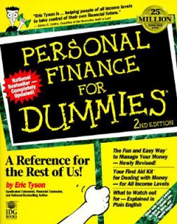 Personal Finance for Dummies by Eric Tyson 1996, Paperback