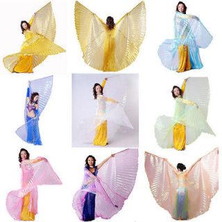 HOT New Handmade Belly Dance Costume Isis Wings Professional 8 Colors 