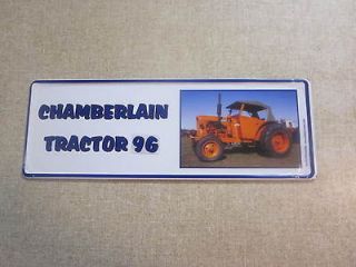 Chamberlain Tractor 9G Souvenir Number Plate   CHAMBERLAIN TRACTOR 