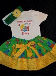   dress Sesame Street Baby Girl personalized onesie elmo bow 12 18 2t