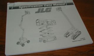 jlg lift specification data manual 2000 3124016 y55 time left