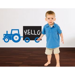 Chalkboard Track Theme Wall Decal Stickers Bedroom Boy Child Tractor 