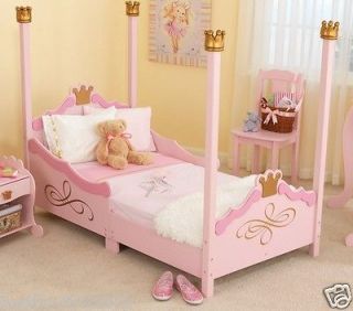 Kidkraft Kids Wood Girls Pink Princess Toddler Bed Cot Sturdy 