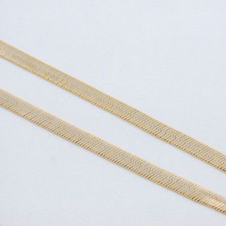 16 24k gold ep 3mm flexible herringbone chain necklace time