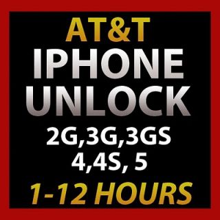 Factory Unlock Code Service for AT&T USA Apple iPhone 3 3G 3GS 4 4S 5 