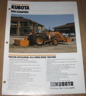 kubota b7510 l7515 l7250 box scrape dealer brochure time left