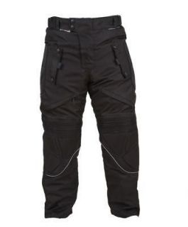 TMW CE Armoured Black Waterproof Cordura Motorcycle Motorbike Trousers 