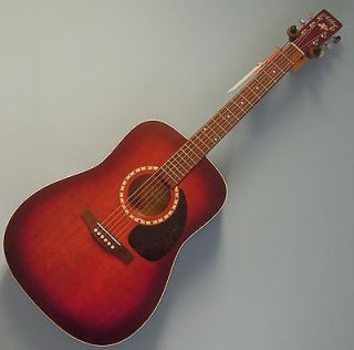 Art & Lutherie Dreadnaught Spruce Burgundy Acoustic Guitar 013982