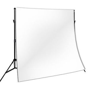 Photography Studio 5 x 10 Ft Muslin Background Support Kit White Color