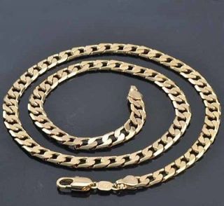 24 Inches 9K Yellow Gold Filled Mens Unisex Chain Necklace,M101