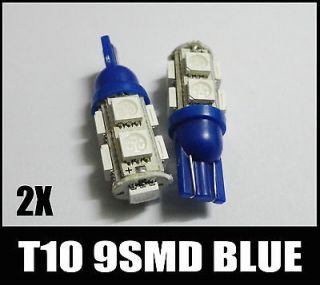 2X 8000K Blue 9 SMD LED T15 W5W 147 168 280 194 W5W 168 Wedge Lights 