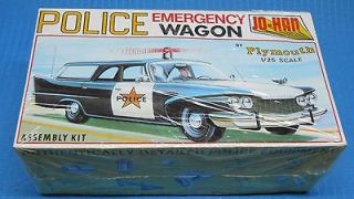 JoHan Plymouth Police Emergency Wagon Old Fact​ory Sealed Model Car 