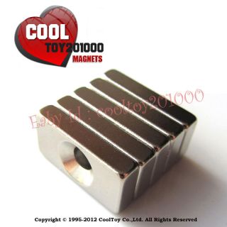 Pcs Block Neo Neodymium Countersunk Ring Magnets 20x10x4mm Hole 4mm 