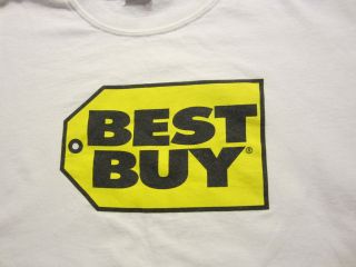 Mens T Shirt BEST BUY   ELECTRONICS STORE white size sz L