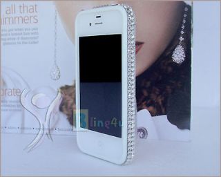 Bumper case 4 iphone 4S with 100% AUTHENTIC SWAROVSKI elements White 