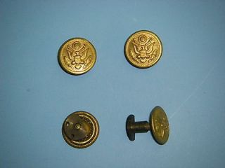 b0824 WW 2 US Army Officers side buttons for Service hat pair