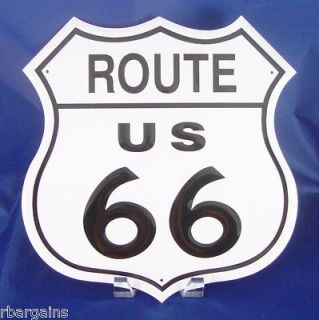 ROUTE US 66 SHIELD Historic Highway Driving Metal Tin Sign Car Garage 