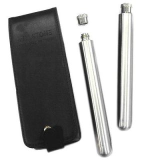 TWIN TUBE FLASK SET party alcohol container bar stainless steel drink 