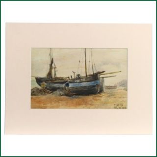 albert cooper hastings fishing boats coastal painting 