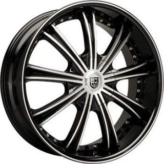 22 inch 22x9.5 Lexani LX 19 black wheel rim 5x4.5 5x114.3 RSX MDX RDX 