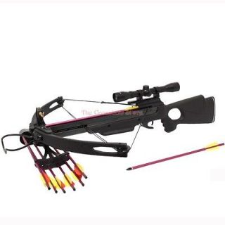 Spider 150LB Hunting Compound Crossbow 4x32 Scope Package with Quiver