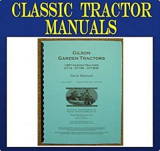 gilson montgomery wards 1987 garden tractor parts manua time left