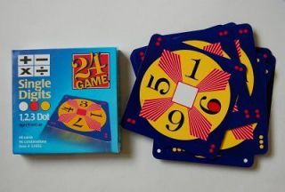 NEW 24 Game Single Digits 1,2,3 Dot Math Card Game 48 Cards / 96 