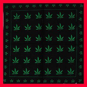 Goth Punk Rock Metal Green Hemp Pot Leaf Marijuana Weed 420 Rasta 
