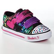 Toddler Girls SKECHERS Twinkle Toes Triple Time Light up Shoes size 9 