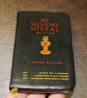 My Sunday Missal By Father Stedman 1954 CATHOLIC MASS PRAYER RITUAL 