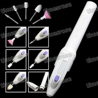 Nail Art Electric Drill File Manicure Nail Tips Toe Buffing Tool Pen 5 