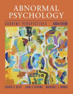 Abnormal Psychology Current Perspectives by Lauren B. Alloy 2008, CD 