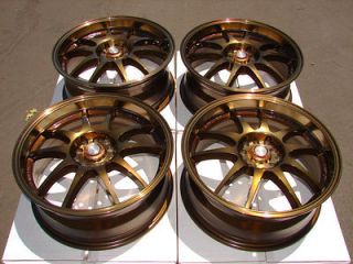 16 5x114.3 5x100 Wheels Bronze Celica Matrix Mazdaspeed Tiburon Civic 