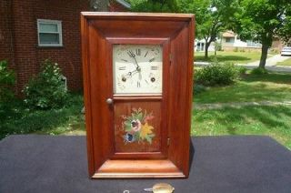 Newly listed Welch Antique 8 Day Shelf Mantle Clock Original Painted 