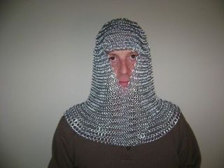 chainmail coif knights armor circa crusade era 