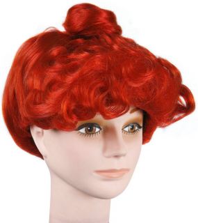 adult wilma flintstone womans costume hair wig one day shipping
