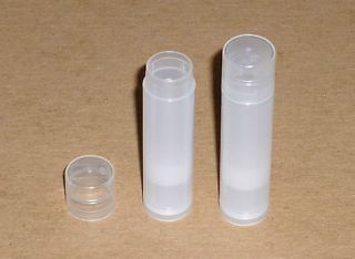 100 NEW Empty Clear LIP BALM Chapstick Tubes containers WITH SHRINK 