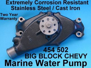 454 502 chevy circulating water pump mercruiser boat stainless steel